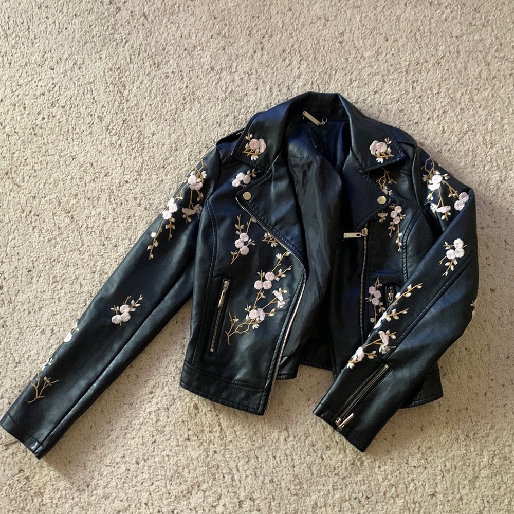 Jou jou black cherry blossom jacket